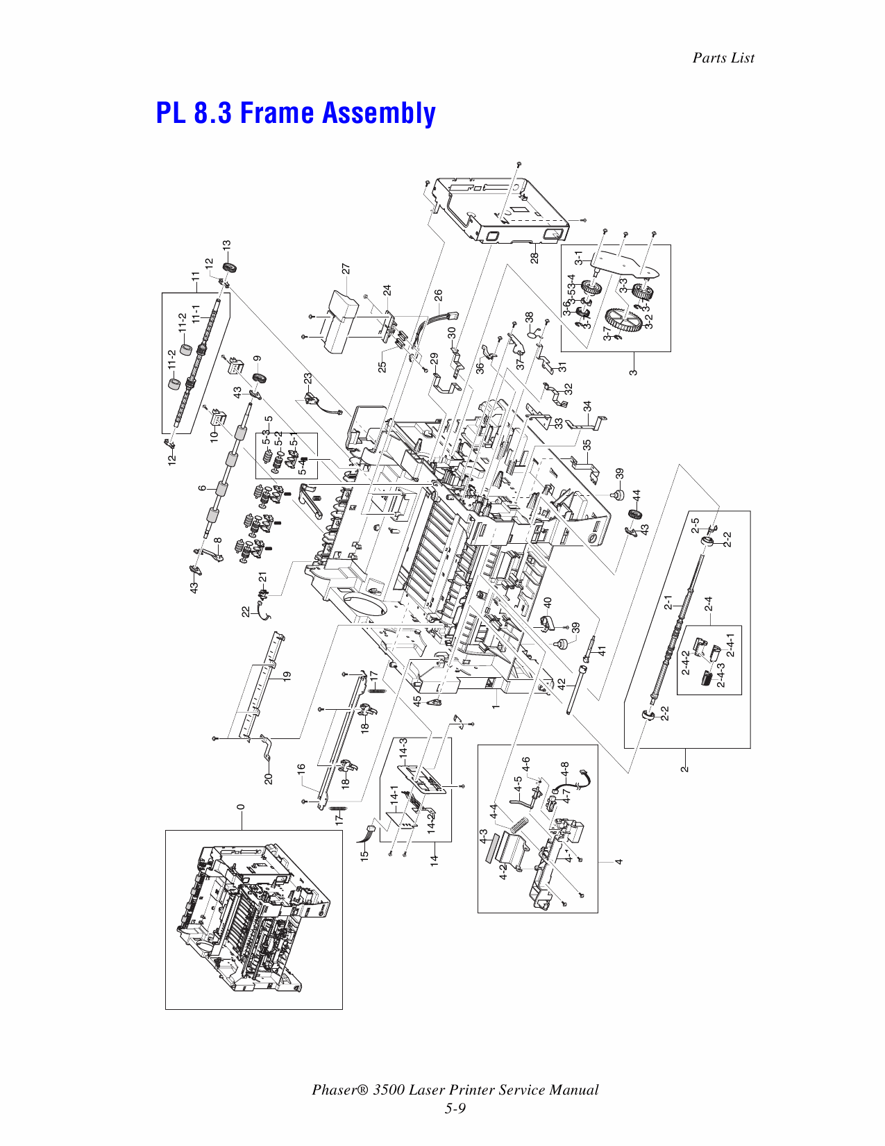 Xerox Phaser 3500 Parts List and Service Manual-4